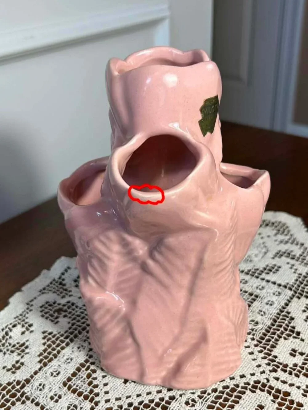 Rare Vintage Niloak Ozark Dawn Pink Tulip Crocus Vase - PRISTINE